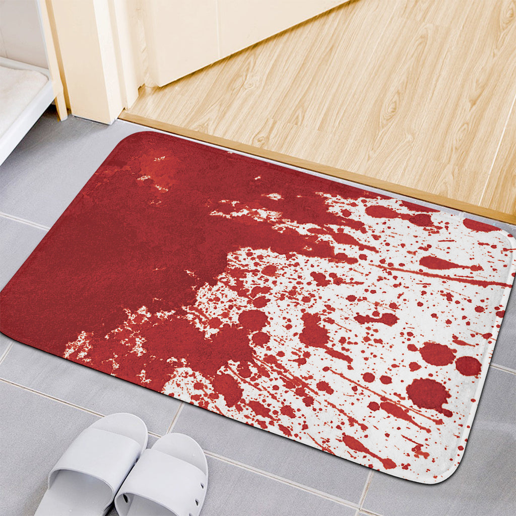 Red Blood Stains Print Indoor Door Mat