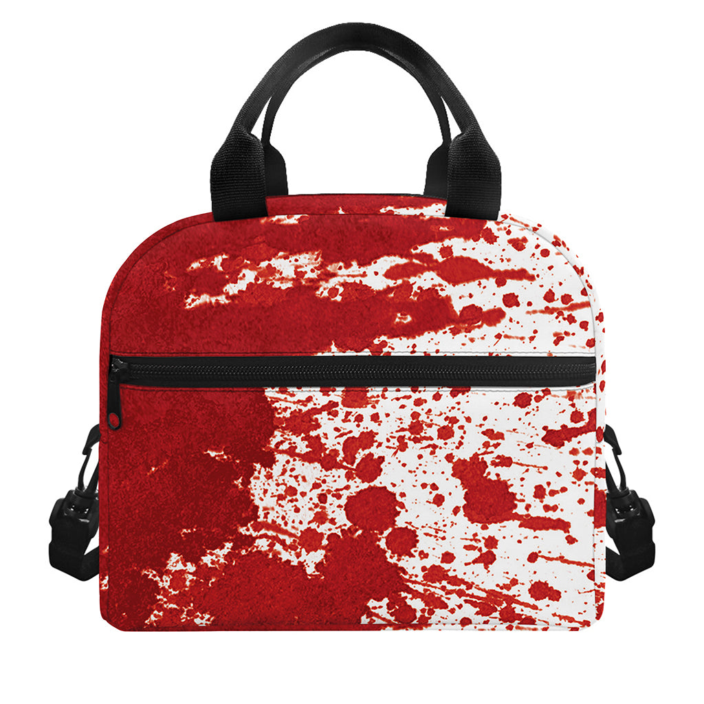 Red Blood Stains Print Insulated Lunch Bag
