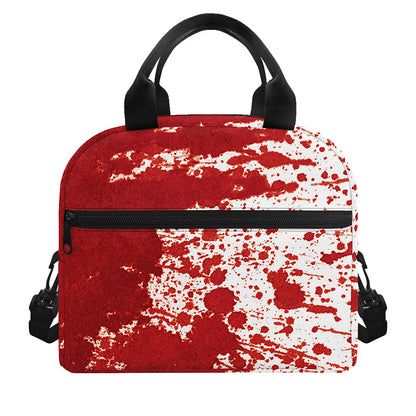 Red Blood Stains Print Insulated Lunch Bag