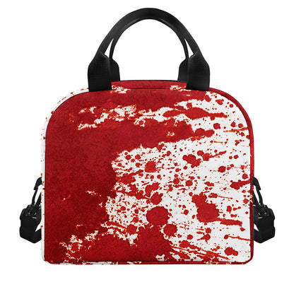 Red Blood Stains Print Insulated Lunch Bag