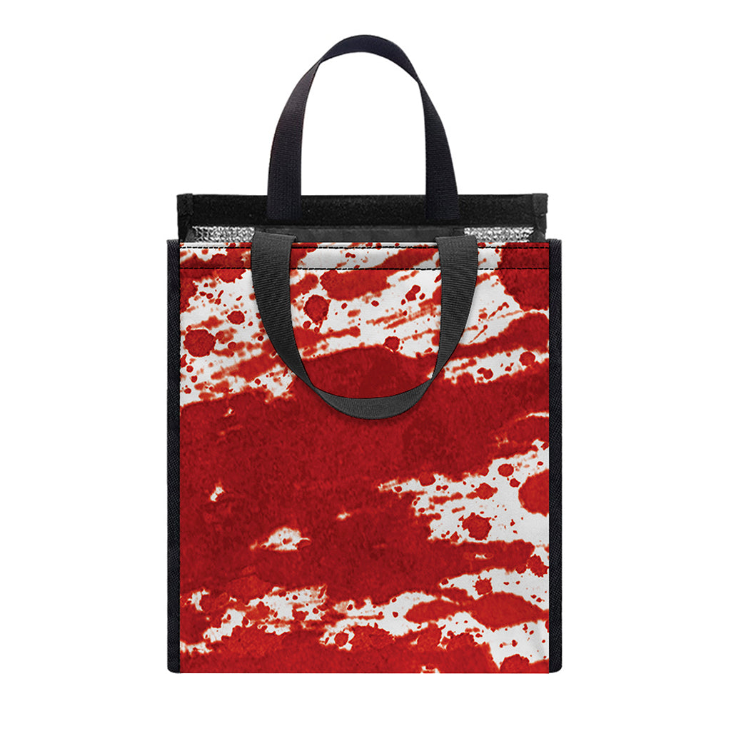 Red Blood Stains Print Insulated Lunch Tote