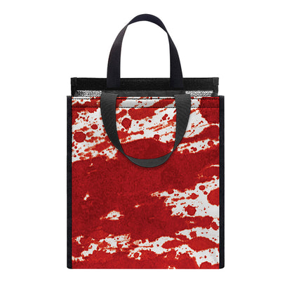 Red Blood Stains Print Insulated Lunch Tote