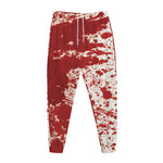 Red Blood Stains Print Jogger Pants