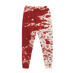 Red Blood Stains Print Jogger Pants