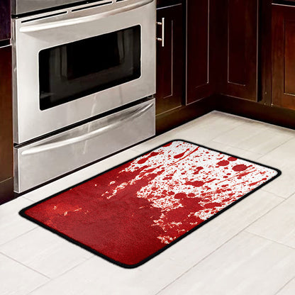Red Blood Stains Print Kitchen Mat