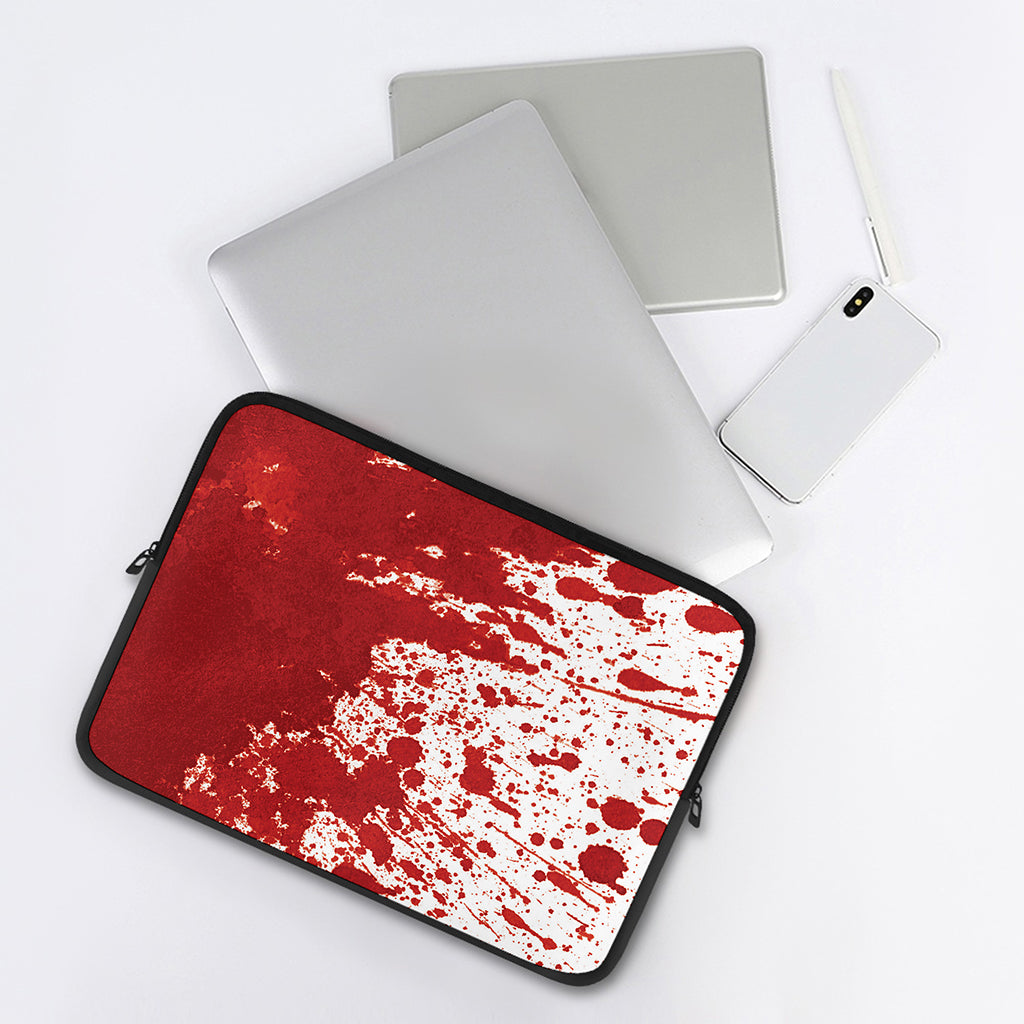 Red Blood Stains Print Laptop Sleeve