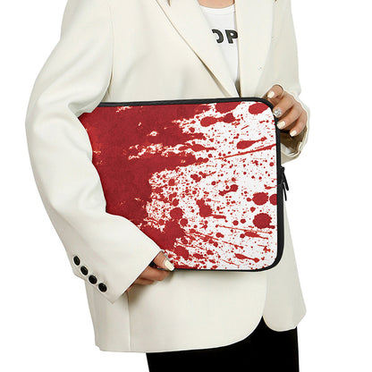 Red Blood Stains Print Laptop Sleeve