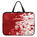 Red Blood Stains Print Laptop Sleeve With Handle