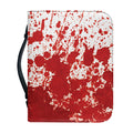 Red Blood Stains Print Leather Bible Cover