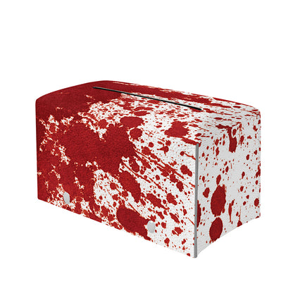 Red Blood Stains Print Leather Tissue Box Cover
