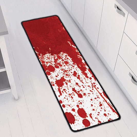 Red Blood Stains Print Long Kitchen Mat