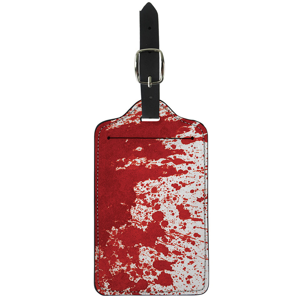 Red Blood Stains Print Luggage Tag