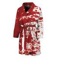 Red Blood Stains Print Men's Bathrobe