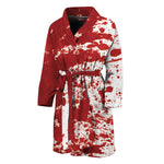 Red Blood Stains Print Men's Bathrobe