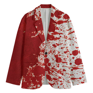 Red Blood Stains Print Men's Blazer