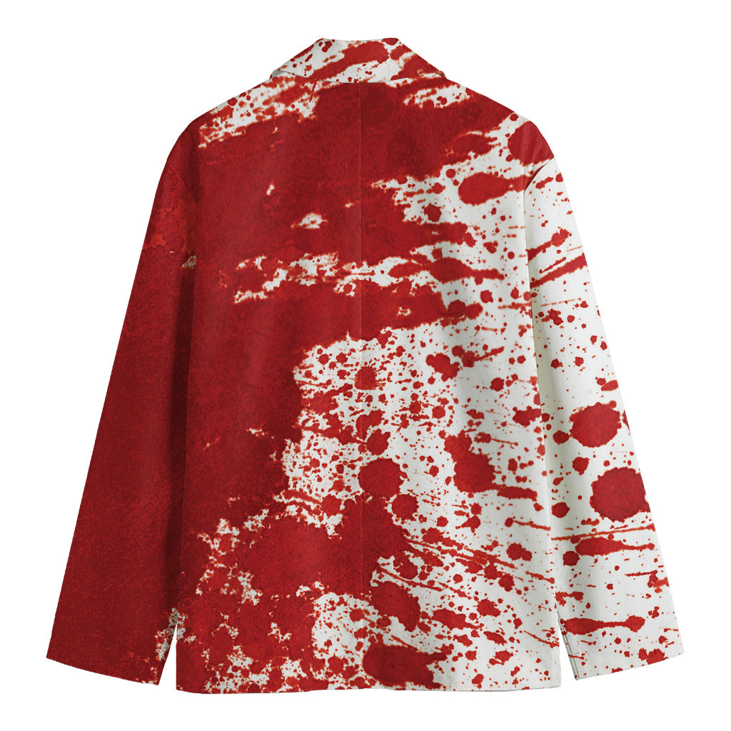 Red Blood Stains Print Men's Blazer