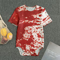 Red Blood Stains Print Men's Bodysuit