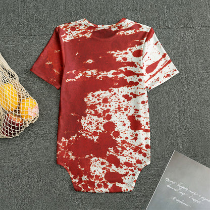 Red Blood Stains Print Men's Bodysuit