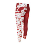 Red Blood Stains Print Men's Compression Pants