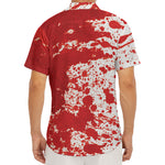 Red Blood Stains Print Men's Deep V-Neck Shirt