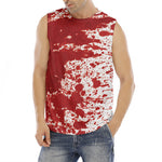 Red Blood Stains Print Men's Fitness Tank Top