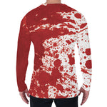 Red Blood Stains Print Men's Long Sleeve T-Shirt