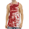 Red Blood Stains Print Men's Muscle Tank Top