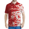 Red Blood Stains Print Men's Polo Shirt