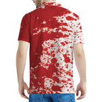 Red Blood Stains Print Men's Polo Shirt