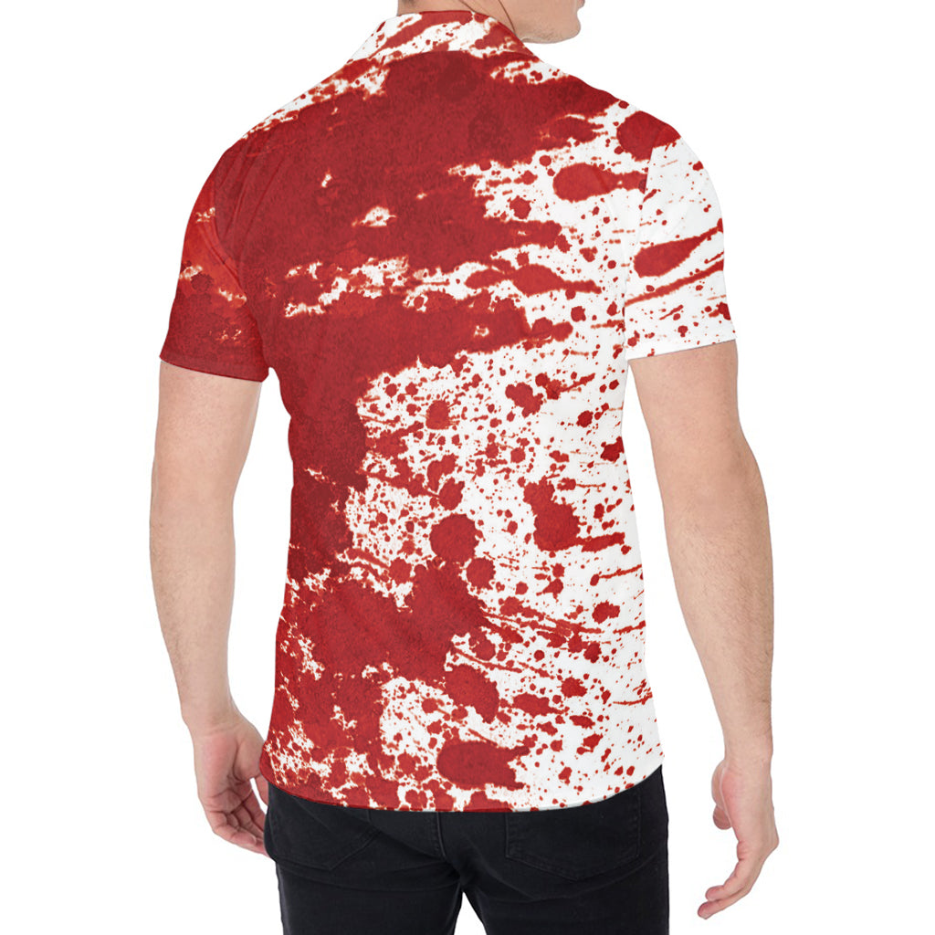 Red Blood Stains Print Men's Shirt