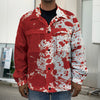 Red Blood Stains Print Men's Shirt Jacket