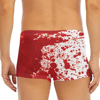 Red Blood Stains Print Men's Short Boxer Briefs