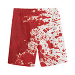 Red Blood Stains Print Men's Sports Shorts