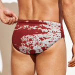 Red Blood Stains Print Men's Swim Briefs