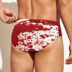 Red Blood Stains Print Men's Swim Briefs