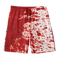 Red Blood Stains Print Men's Swim Trunks
