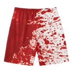 Red Blood Stains Print Men's Swim Trunks