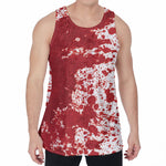 Red Blood Stains Print Men's Velvet Tank Top