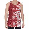 Red Blood Stains Print Men's Velvet Tank Top