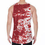 Red Blood Stains Print Men's Velvet Tank Top