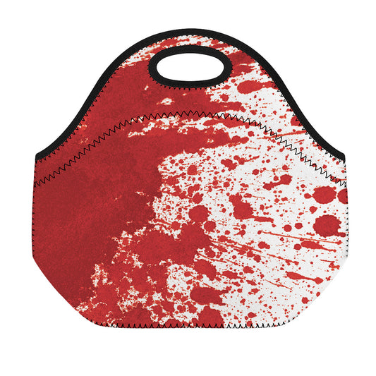 Red Blood Stains Print Neoprene Lunch Bag