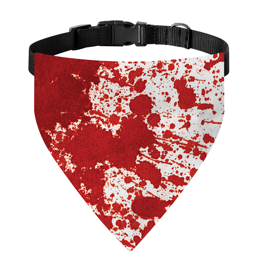 Red Blood Stains Print Over The Collar Dog Bandana