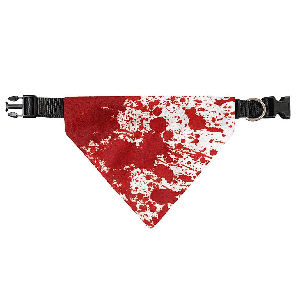 Red Blood Stains Print Over The Collar Dog Bandana