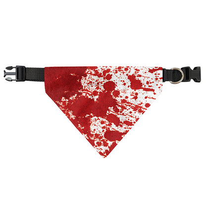 Red Blood Stains Print Over The Collar Dog Bandana