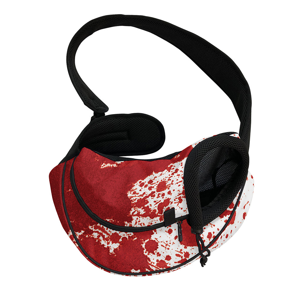 Red Blood Stains Print Pet Sling Carrier
