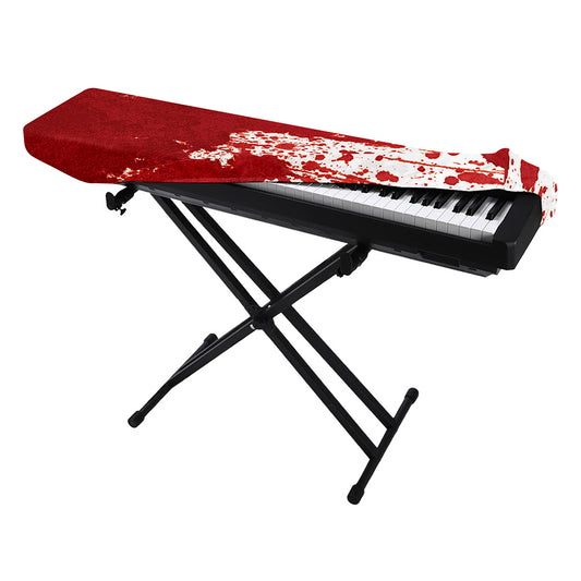 Red Blood Stains Print Piano Keyboard Cover