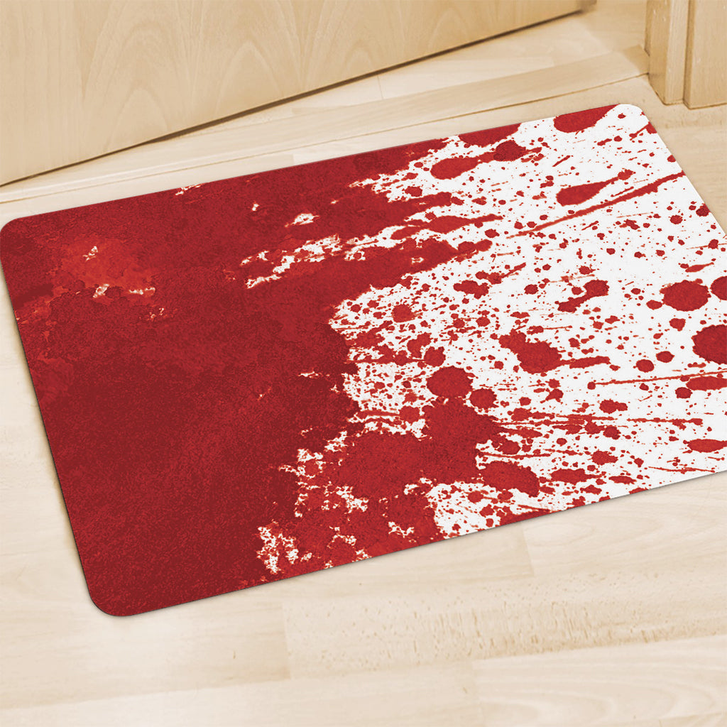 Red Blood Stains Print Polyester Doormat