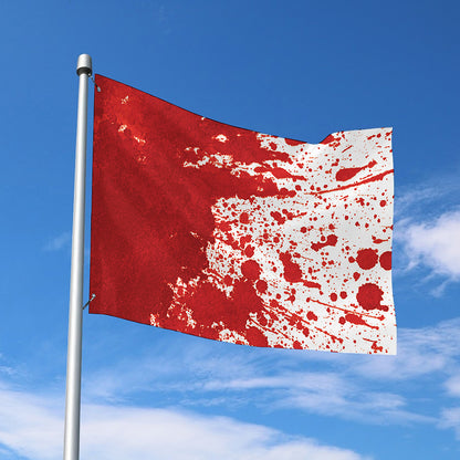 Red Blood Stains Print Polyester Flag