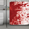 Red Blood Stains Print Polyester Shower Curtain