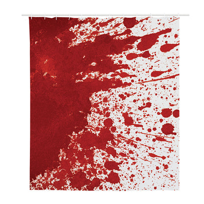 Red Blood Stains Print Polyester Shower Curtain